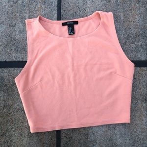orange f21 crop top
